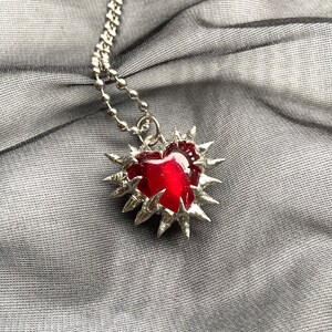 Red Heart Pendant - Etsy