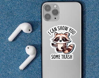 Funny Raccoon Sticker, Funny Raccoon Vinyl Sticker, Raccoon Glossy Vinyl Sticker, Animal Lover Sticker, Cute Raccoon Vinyl Sticker