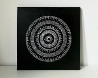 Embroidered Mandala on Canvas
