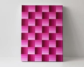 QUILT - Geometric Gradient Acrylic Art on Canvas