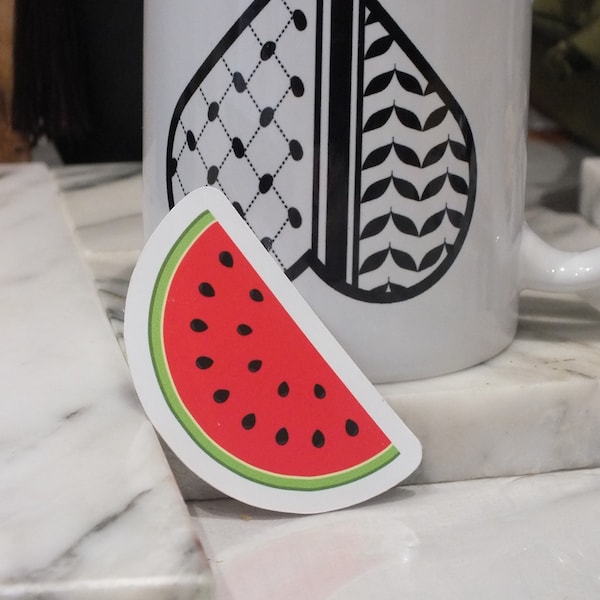 Watermelon Stickers Palestine Watermelon - Macbook Sticker Laptop Sticker Watermelon Bumper Sticker Palestine Pin Watermelon Pin