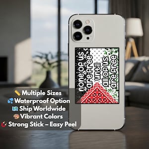 Glossy Flag of Palestine Sticker Decal - Free Palestine Art for Car Windscreen, Laptop, Water Bottle – Durable Waterproof Vinyl Decal