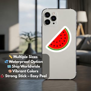 Sticker Watermelon Palestine – symbool van verzet voor laptop, autobumper, waterfles, telefoonhoesje – gratis Palestina-vinylsticker