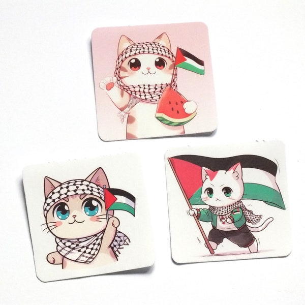 Palestine Cat Palestine Stickers Watermelon Stickers Palestine Watermelon Macbook Stickers Laptop Stickers Palestine Gifts Gifts for Her Eid