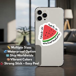 Sticker gratis Palestijnse watermeloen – waterdichte vinylsticker voor autobumper, laptop, voorruit, waterfles, dagboek – symbool van Palestina