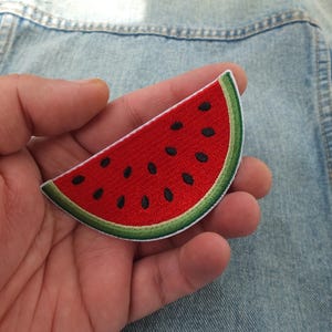 Watermelon Statement Patch for Gaza – Embroidery for Palestine – Cultural Iron-On or Velcro Badge - Protest Accessory for Jacket or Backpack