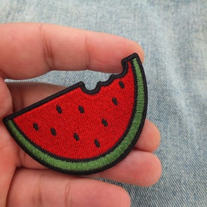 Pro Palestine Watermelon Patch – Embroidered Cultural Symbol – Iron-On/Velcro Options - Gaza Solidarity Patch for Jacket or Backpack