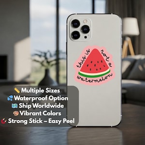 Watermelon Palestine Sticker - Palestine Flag Symbol for Car Bumper, iPad, Laptop, Hydro Flask, Journal – Political Art Decal for Activist