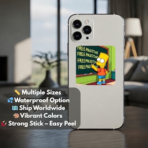 Gratis laptopsticker Palestina - Sticker solidariteit met Palestina - politieke kunst voor waterfles, autobumper, dagboek - waterdicht vinyl