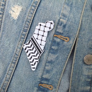 Aufnäher Friedenstaube Palästina Aufnäher, Keffiyeh Aufnäher Palästina, gesticktes Statement Accessoire für Jacke