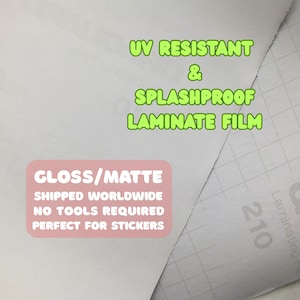 Beste Laminatfolie für Aufkleber - UV-Beständige Matte Folie für Vinyl Aufkleber - Ora Laminate 210 Laminierfolie - Klare selbstklebende Folie