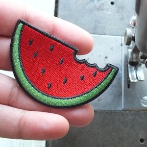 Palestinian Symbol Patch – Embroidered Watermelon Design – Iron-On/Velcro Patch - Subtle Protest Artwork Sew On Patch for Gaza