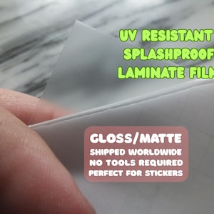 Feuille de plastification Oracal - Meilleur film de plastification pour stickers - Protection UV durable et de haute qualité - Options brillantes et mates disponibles