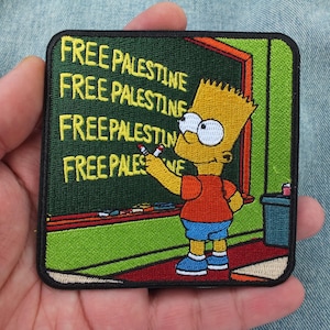 Iron On Free Palestine Patch for Gaza - Palestine Resistance Embroidery – Iron-On or Velcro Patch for Jacket, Tote Bag, Backpack