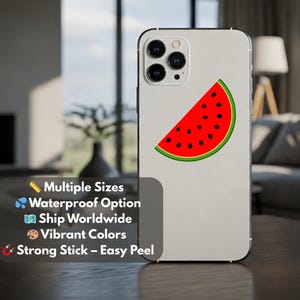 Adesivo de Resistência de Melancia para Gaza - Símbolo de Resistência para Laptop, Para-choque de Carro, Garrafa de Água, Capa de Celular - Adesivo de Vinil Palestina Grátis