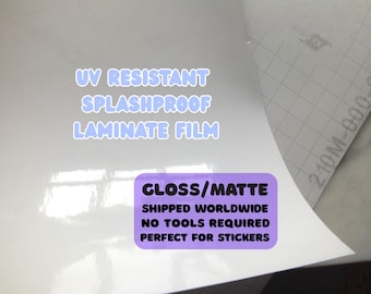 Ora Laminate 210 - Best Laminate Film for Stickers - High-Quality, Durable UV Protection - Enhance & Protect Your Stickers - Gloss and Matte