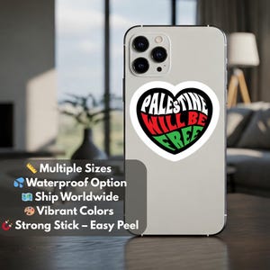 Adesivos Palestina em massa para capa de telefone Decalque de vinil palestino grátis para janela de carro Presentes de ativistas pró-Palestina em solidariedade a Gaza