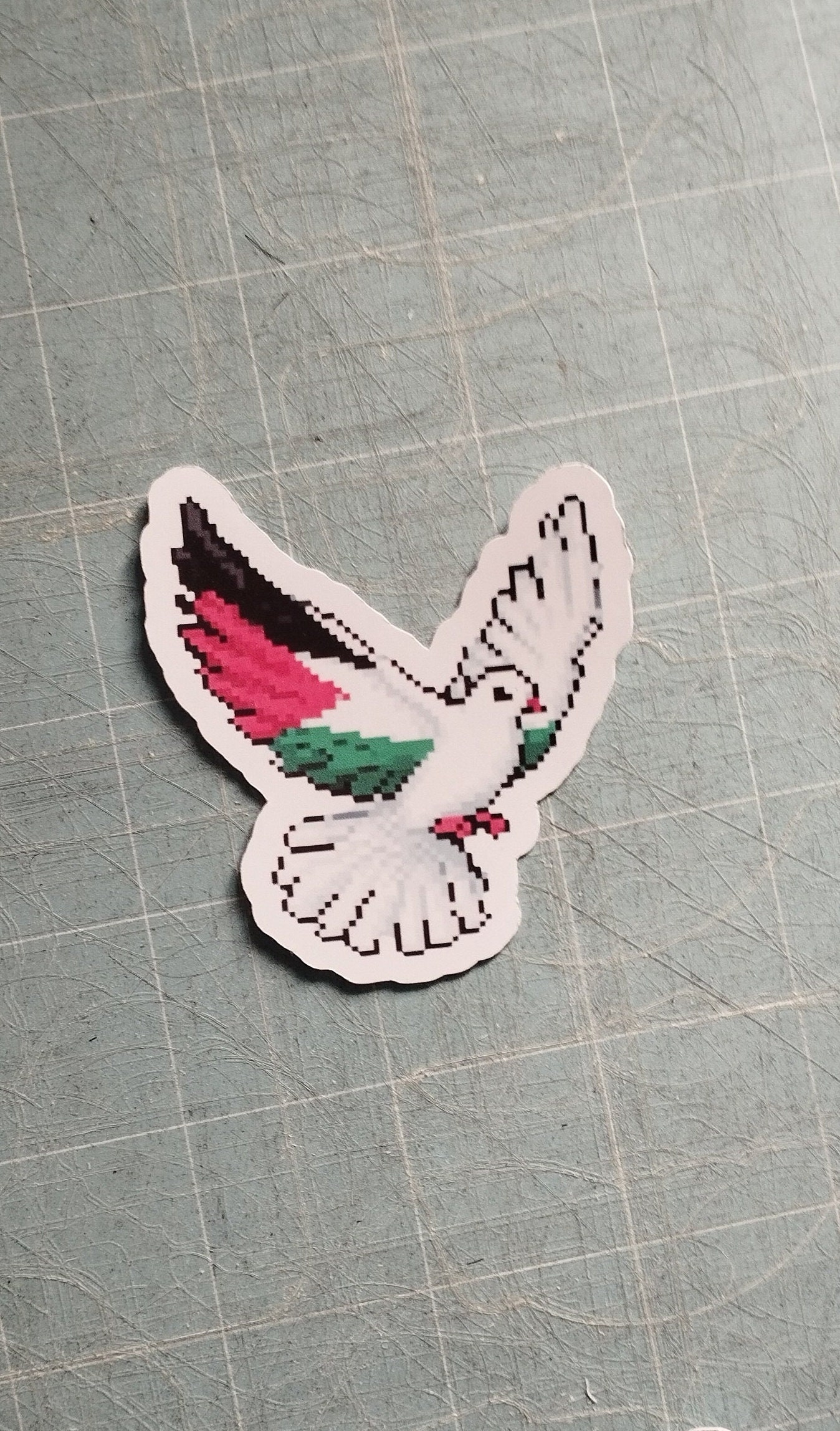 Adesivo Ovale Bandiera Palestina – Resistente 12x8 Cm – Per Auto, Valigia O Superfici Lisce