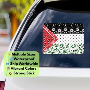 Glossy Palestine Flag Sticker – Free Palestine Vinyl Decal, Pro-Palestine Vinyl Sticker, Waterproof Laptop Sticker, Political Activism Gift