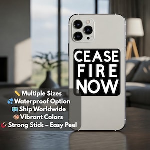 Peace for Palestine Sticker – Artistic Vinyl Decal for Water Bottle, Car Window, Journal, Car Bumper, iPad – Activist Statement