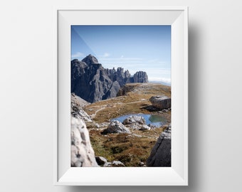 TRE CIME LAVAREDO | Poster Wandbild | Reise Geschenk | Dolomiten Südtirol Italien