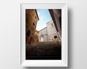 Siena Treppe am Dom | Poster Wandbild | Reise Geschenk | Toskana Italien