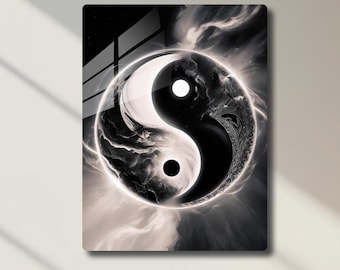 Yin Yang Metal Wall Art, Spiritual Gym Decor