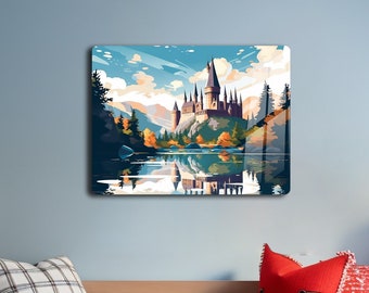 Sunny Castle Metal Wall Art: Whimsical Nursery Decor