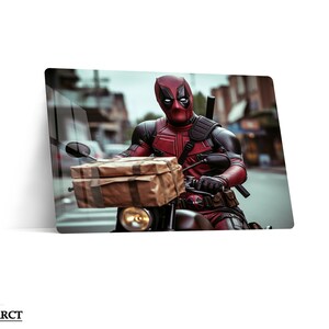 Deadpool Metallwandkunst, Superhelden-Dekor, Jugendzimmerbehang
