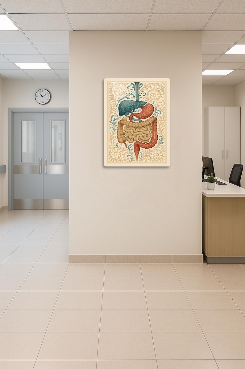 Gastroenterology Surgeon Metal Print: Vintage Anatomy Art, Hospital ...