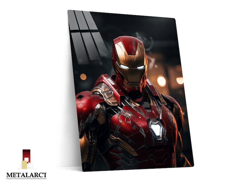 3D Canvas Metal Canvas, Ironman Wall Art, Avengers Wall Decor, Large Art, Ironman Led Decor