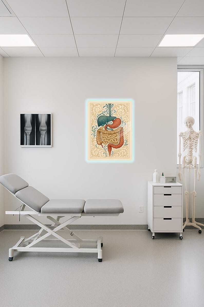 Gastroenterology Surgeon Metal Print: Vintage Anatomy Art, Hospital ...