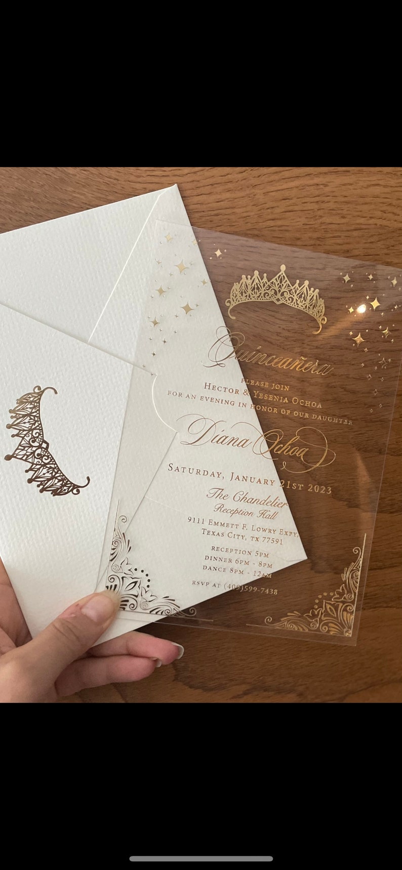 Clear Invitations for Quince Quinceanera Invitations - Etsy