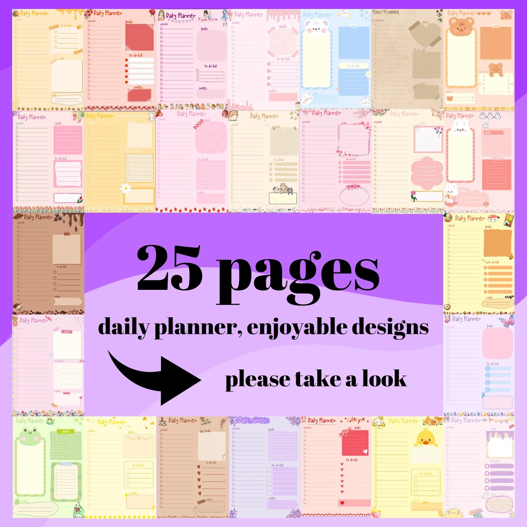 Digital Planner Daily Planner Kawaii Planner iPad Planner Etsy