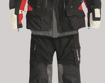 Men Motorrad Rallye Black/Red  Motorcycle Suit Ce Armoured  BMW Rallye Jacket Trouser Pant Gift For Him
