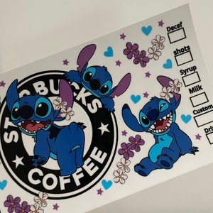 Stitch Coffee Drinks HTV Heat Transfer Vinyl Sheets – Lalas Sticker Creation