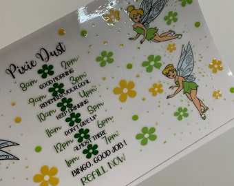 Tinker bell , Peter Pan , pixie dust , fair    UV DTF cup wrap 16 oz