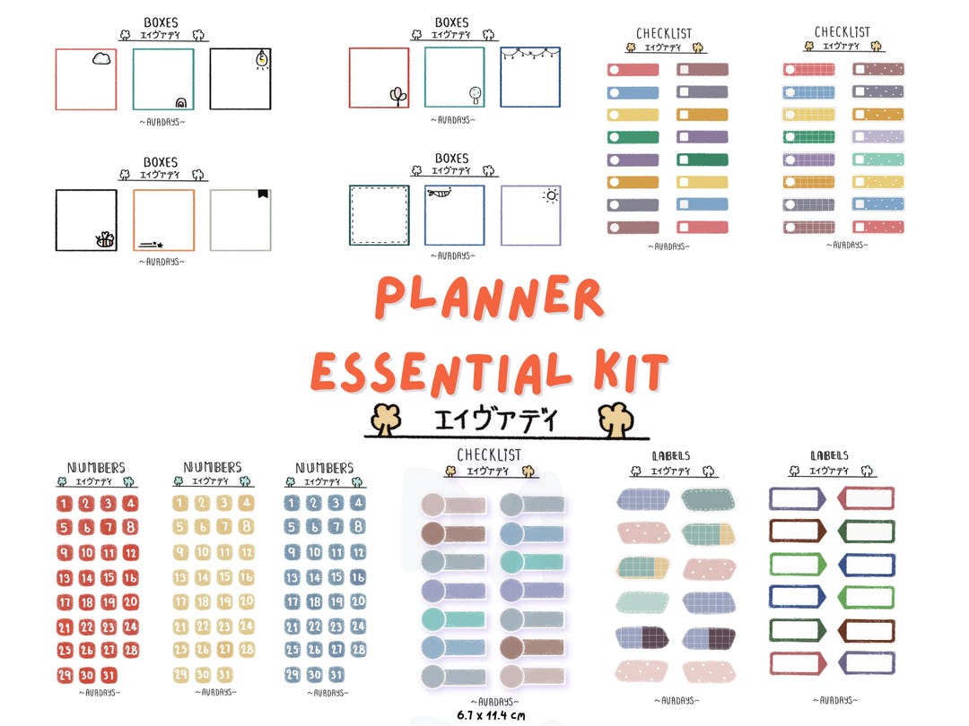Planner Essential Kit 1 - Etsy
