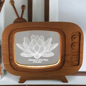 Personalized Photo Lamp Unique Valentine&#39;s Day Gift, Personalized Wooden Decorative Lamp  Bedroom Led Lamp, Acrylic Led Lamp for Engagements