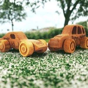 Personalized Wooden Toy Cars Set Christmas Gift for Baby Boys, Wooden Name Cars Birthday Gift For Toddlers, Wooden Toy Cars Set With Names