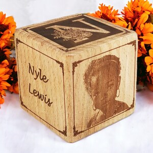 Adorno de bloque de bebé personalizado Regalo ideal para nuevos padres para niña o niño, FOTO personalizada única Cubo de bebé Regalo de recuerdo de bebé recién nacido