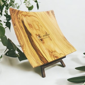 Personalized Hand Carved Olive Wood Square Plates Kitchen Decor Unique Gift Idea, Rustic Olive Wood Plates  Customizable Home Decor Gift