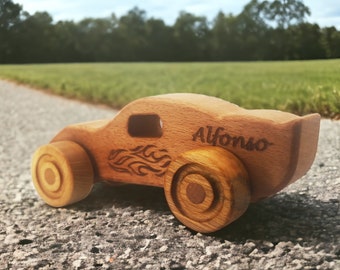 Personalized Wooden Toy Car Gifts for Kids, Customizable Wooden Toy Car for Toddler, Customized Wooden Toys for Boys, Wooden Name Cars