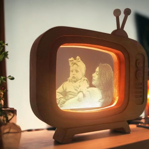 CUSTOMIZABLE PHOTO LAMP Custom Lamp Night Personalized Photo Lamp Kids Night Light Wooden Decorative Lamp Bedroom Led Lamp  Acrylic Led Lamp