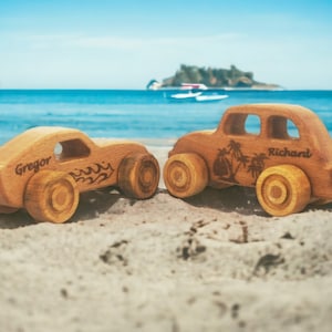 Personalized Wooden Toy Car Set Gift for Kids, Wooden Name Cars Birthday Gift For Toddlers, Customized Toy Cars Set 2 Year Old Boy Gift