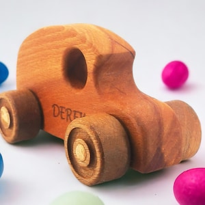 Personalized Wooden Toys for Kids, Christmas Gift forToodlers Wooden Toy Cars With Name, Wooden Car Push Toy for Baby Gift, Baby Shower Gift
