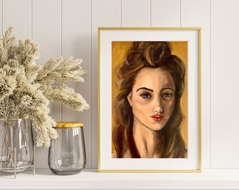 Giclee Portrait Print, Oil painting portrait, Giclee print, portrait painting print