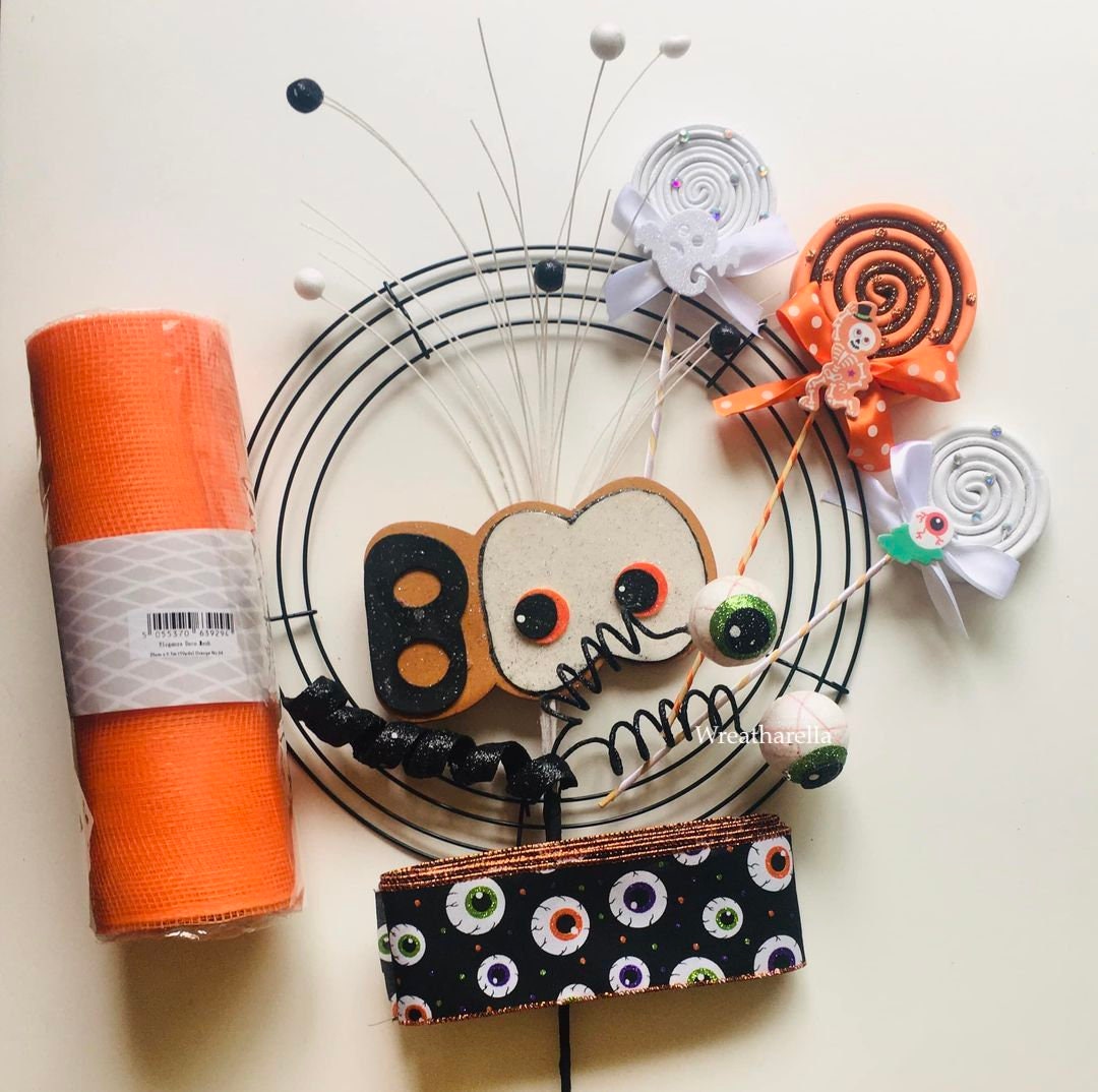 Halloween Wreath Attachment Kit Halloween Halloween Wreath Etsy