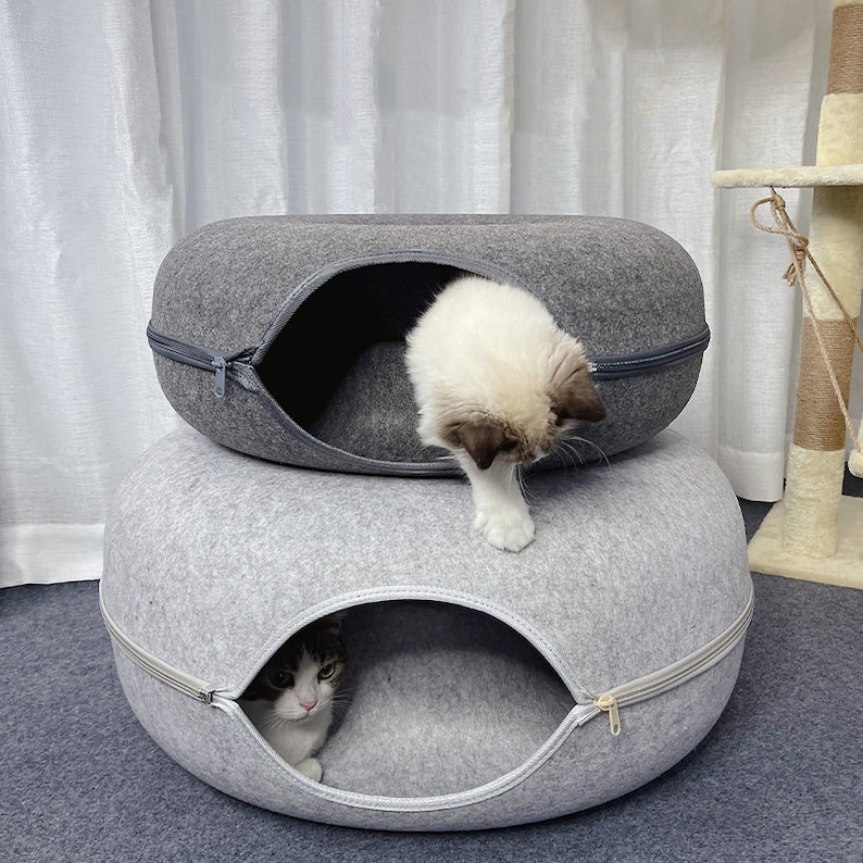 Donut Pet Cat Tunnel Interactive Cat Play Toy Indoor Tunnel image 1