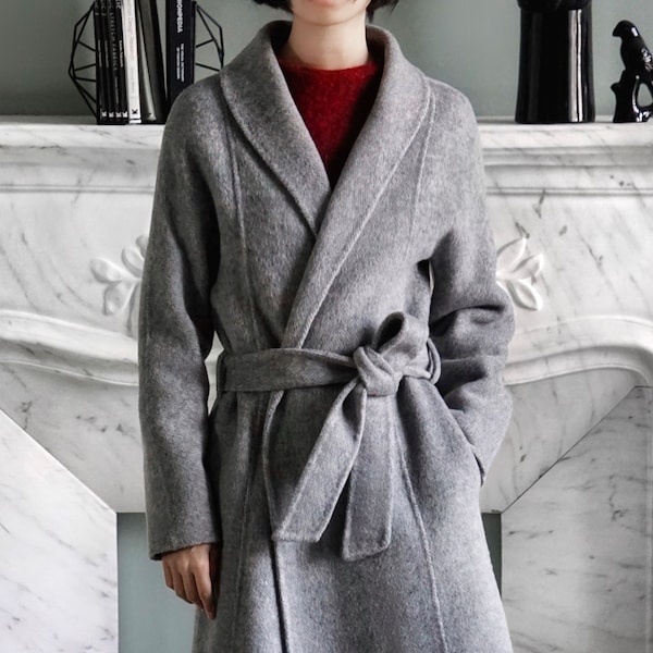 shawl collar teddy coat